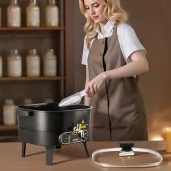 VEVOR Wax Melter for Candle Making, 6.3 Qts, Fast and Even Heating, with Easy Pour Spout and Temperature Control, Grooved Base for Non-Stick and Smooth Flow, Wax Melting Pot for Making Candles Soaps
