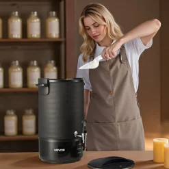 VEVOR Wax Melter for Candle Making, 8.5 Qts, Fast and Even Heating, with Easy Pour Spout and Temperature Control, Grooved Base for Non-Stick and Smooth Flow, Wax Melting Pot for Making Candles Soaps