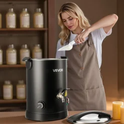 VEVOR Wax Melter for Candle Making, 8.5 Qts, Fast and Even Heating, with Easy Pour Spout and Temperature Control, Hourglass Base for Non-Stick Smooth Flow, Wax Melting Pot for Making Candles Soaps