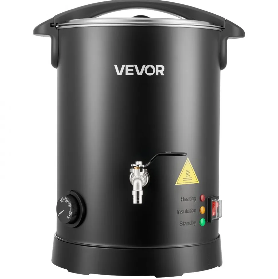 VEVOR Wax Melter for Candle Making, 8.5 Qts, Fast and Even Heating, with Easy Pour Spout and Temperature Control, Hourglass Base for Non-Stick Smooth Flow, Wax Melting Pot for Making Candles Soaps