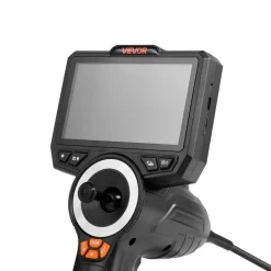 VEVOR 4-Way Articulating Endoscope with Light, True 1080P HD Industrial Borescope Inspection Camera with Articulated Probe, Flexible Snake Scope Cam for Wall Automotive Engine Inspect-4.9FT