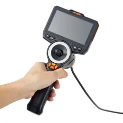 VEVOR 4-Way Articulating Endoscope with Light, True 1080P HD Industrial Borescope Inspection Camera with Articulated Probe, Flexible Snake Scope Cam for Wall Automotive Engine Inspect-4.9FT