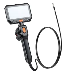 VEVOR 2-Way Dual-Lens Articulating Endoscope with Light, 1080P HD Industrial Borescope Inspection Camera with Articulated Probe, Rigid Snake Scope Cam for Wall Automotive Engine Inspect-4.9FT