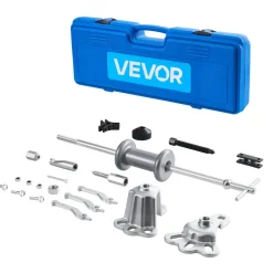 VEVOR 9-Way Slide Hammer Puller Set, 15PCS Front Wheel Hub Bearing Remover & Rear Wheel Axle Hub Dent Shaft Puller Tool Kit, Axle Bearing Puller Tool Kit and Slide Hammer Remover Set with Carry Box