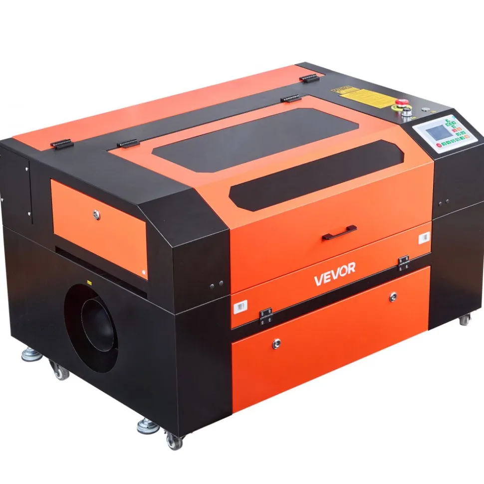 VEVOR 60W CO2 Laser Engraver, 24 x 16 in, CO2 Laser Engraver Cutter Machine with 4 Way Pass Air Assist, Engraving Cutting Machine, Compatible with LightBurn CorelDRAW RDWorks, for Wood Acrylic Glass