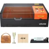 VEVOR 45W CO2 Laser Engraver, 12 x 8 in, Desktop CO2 Laser Engraver Cutter Machine with Rotary Axis, Air Assist, Engraving Machine Compatible with LightBurn CorelDRAW GRBL, for Wood Acrylic Glass