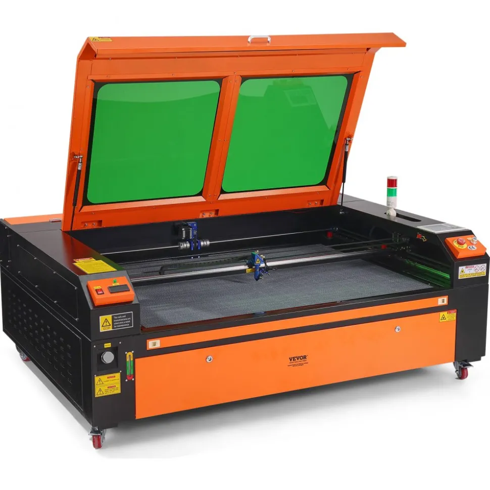 VEVOR 130W CO2 Laser Engraver, 35 x 55 in, 19.7 IPS Laser Cutter Machine with 2-Way Pass Air Assist, Compatible with LightBurn, CorelDRAW, AutoCAD, Windows, Mac OS, Linux, for Wood Acrylic Fabric More