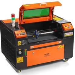 VEVOR 100W CO2 Laser Engraver, 24 x 35 in, 19.7 IPS Laser Cutter Machine with 2-Way Pass Air Assist, Compatible with LightBurn, CorelDRAW, AutoCAD, Windows, Mac OS, Linux, for Wood Acrylic Fabric More