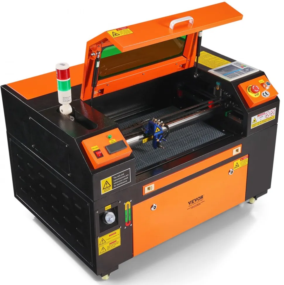 VEVOR 100W CO2 Laser Engraver, 24 x 35 in, 19.7 IPS Laser Cutter Machine with 2-Way Pass Air Assist, Compatible with LightBurn, CorelDRAW, AutoCAD, Windows, Mac OS, Linux, for Wood Acrylic Fabric More