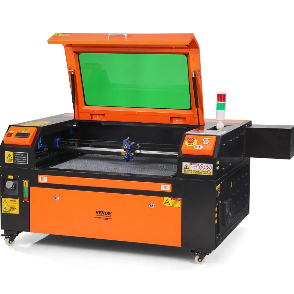VEVOR 80W CO2 Laser Engraver, 20 x 28 in, 19.7 IPS Laser Cutter Machine with 2-Way Pass Air Assist, Compatible with LightBurn, CorelDRAW, AutoCAD, Windows, Mac OS, Linux, for Wood Acrylic Fabric More