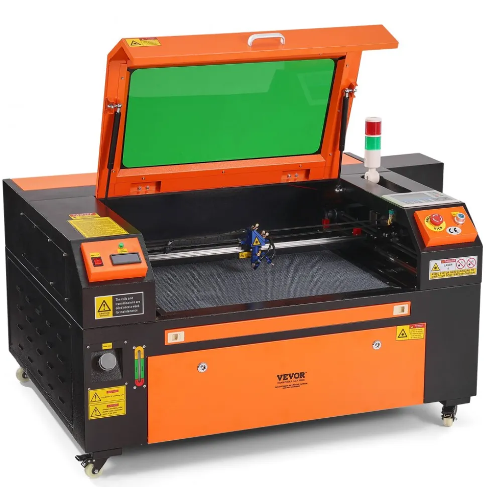 VEVOR 80W CO2 Laser Engraver, 20 x 28 in, 19.7 IPS Laser Cutter Machine with 2-Way Pass Air Assist, Compatible with LightBurn, CorelDRAW, AutoCAD, Windows, Mac OS, Linux, for Wood Acrylic Fabric More