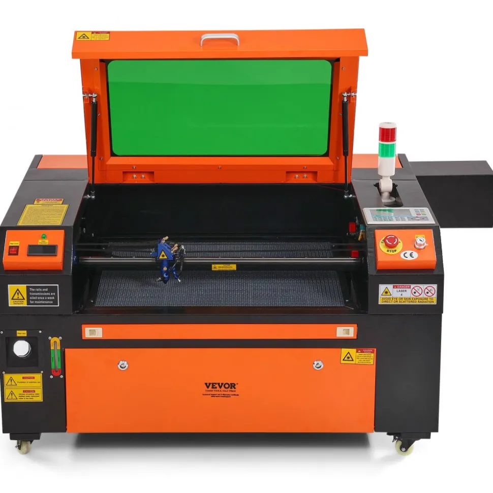 VEVOR 80W CO2 Laser Engraver, 20 x 28 in, 19.7 IPS Laser Cutter Machine with 2-Way Pass Air Assist, Compatible with LightBurn, CorelDRAW, AutoCAD, Windows, Mac OS, Linux, for Wood Acrylic Fabric More