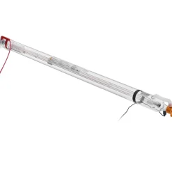 VEVOR 60W CO2 Laser Tube, 49.2 in (1250 mm) Length, 2 in (55 mm) Dia Borosilicate Glass Laser Cutter Tube with Metal Head, 5000-6000hr Wires Preconnected for Laser Engraver Engraving Cutting Machine