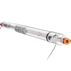 VEVOR 60W CO2 Laser Tube, 49.2 in (1250 mm) Length, 2 in (55 mm) Dia Borosilicate Glass Laser Cutter Tube with Metal Head, 5000-6000hr Wires Preconnected for Laser Engraver Engraving Cutting Machine