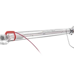 VEVOR 60W CO2 Laser Tube, 49.2 in (1250 mm) Length, 2 in (55 mm) Dia Borosilicate Glass Laser Cutter Tube with Metal Head, 5000-6000hr Wires Preconnected for Laser Engraver Engraving Cutting Machine