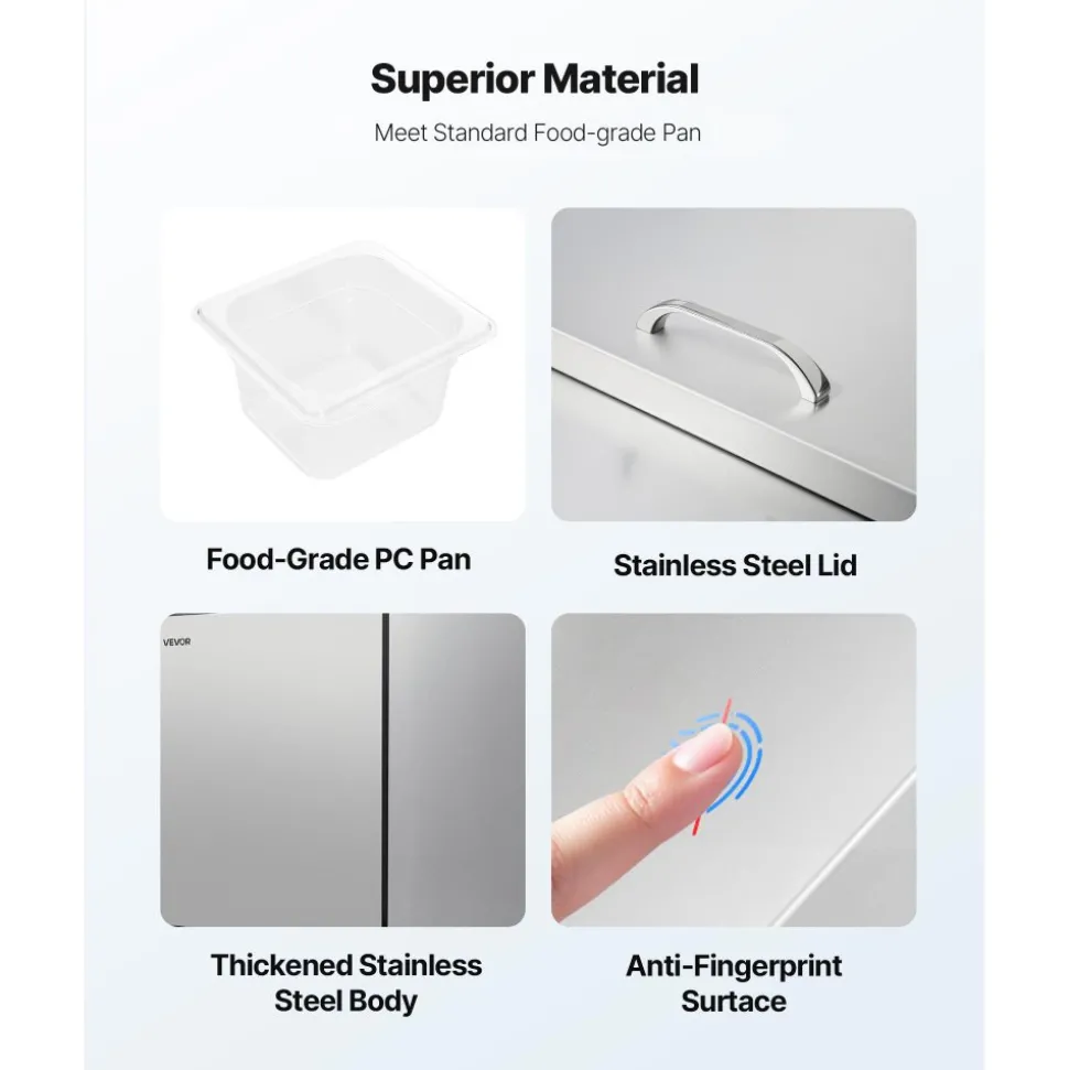 VEVOR 72"W Commercial Refrigerator, 18.7 Cu. Ft Sandwich Prep Refrigerated Table, Mega Top Food Prep Fridge with 30 Pans and Cutting Board, Stainless Steel Salad Prep Cooler for Restaurant, Food Truck