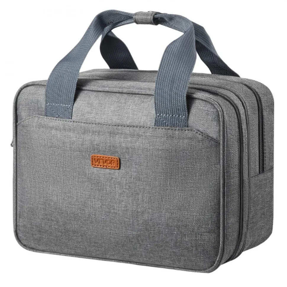 VEVOR Wearable Breast Pump Bag, Breast Feeding Bag with Ice Pack, Fits for M5/M6, Pumping Accessories & Breastmilk Storage, Portable Pump Carrying Case for Work, Travel & Family Use, Grey