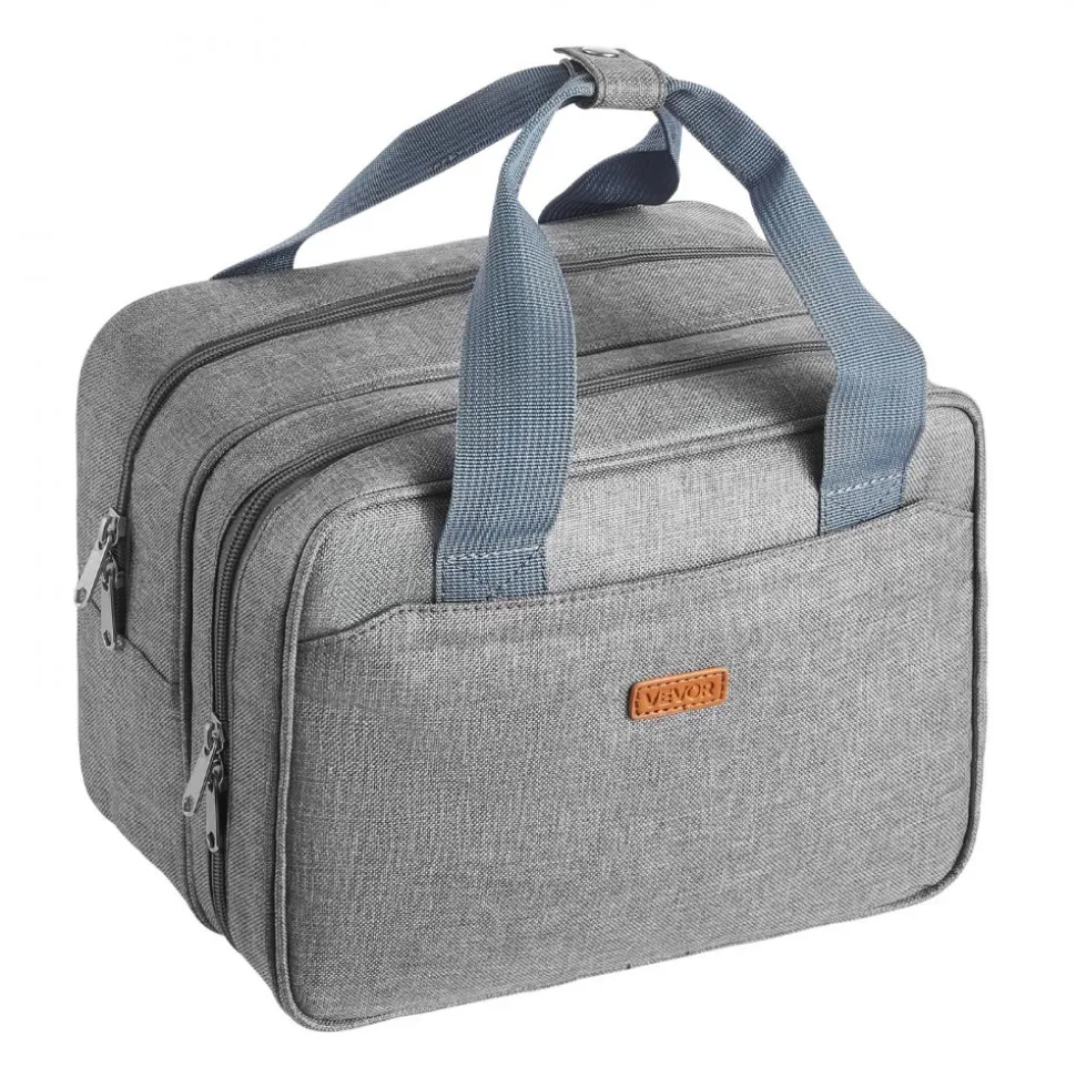 VEVOR Wearable Breast Pump Bag, Breast Feeding Bag with Ice Pack, Fits for M5/M6, Pumping Accessories & Breastmilk Storage, Portable Pump Carrying Case for Work, Travel & Family Use, Grey