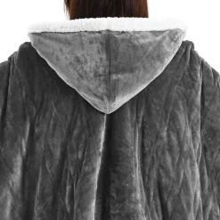 VEVOR Wearable Heated Throw Blanket Electric Shawl, Portable Robe Blanket Hoodie for Women, 5 Heating Levels, 3H Auto Shut-Off, Overheat Protection,Winter for Adult Mom Girlfriend,Machine Washable