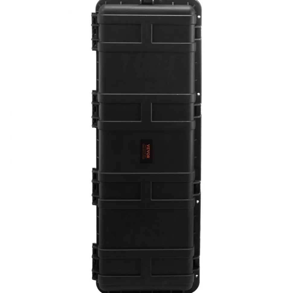 VEVOR Weatherproof Hard Case, Heavy Duty Protective Dry Box Case with Pre-Cut Foam & Retractable Pull Handles for Travel, Hunt, Military, Tactical, IP67 Waterproof Case for Cameras(112x41x34)