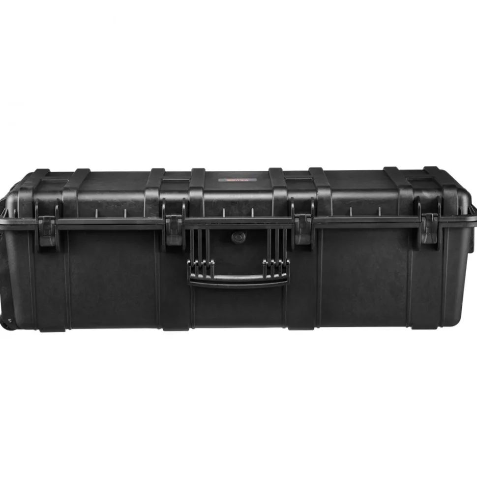 VEVOR Weatherproof Hard Case, Heavy Duty Protective Dry Box Case with Pre-Cut Foam & Retractable Pull Handles for Travel, Hunt, Military, Tactical, IP67 Waterproof Case for Cameras(112x41x34)