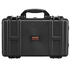 VEVOR Weatherproof Hard Case, Heavy Duty Protective Dry Box Case with Pre-cut Foam, Wheels & Retractable Pull Handles for Travel, Hunt, Military, Tactical, IP67 Waterproof Case for Cameras (64x51x25)