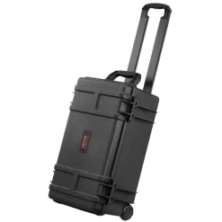 VEVOR Weatherproof Hard Case, Heavy Duty Protective Dry Box Case with Pre-cut Foam, Wheels & Retractable Pull Handles for Travel, Hunt, Military, Tactical, IP67 Waterproof Case for Cameras (64x51x25)
