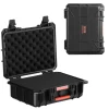 VEVOR Weatherproof Hard Case, Heavy Duty Protective Dry Box Case with Pre-cut Foam, and Retractable Pull Handles for Travel, Hunting, Military, Tactical, IP67 Waterproof Case for Cameras (40x32x16.6)