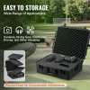 VEVOR Weatherproof Hard Case, Heavy Duty Protective Dry Box Case with Pre-cut Foam, and Retractable Pull Handles for Travel, Hunting, Military, Tactical, IP67 Waterproof Case for Cameras (56.1x37x26)