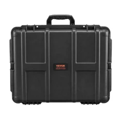 VEVOR Weatherproof Hard Case, Heavy Duty Protective Dry Box Case with Pre-cut Foam, and Retractable Pull Handles for Travel, Hunting, Military, Tactical, IP67 Waterproof Case for Cameras (56.1x37x26)