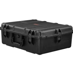 VEVOR Weatherproof Hard Case, Heavy Duty Protective Dry Box Case with Pre-cut Foam, and Retractable Pull Handles for Travel, Hunting, Military, Tactical, IP67 Waterproof Case for Cameras (56.1x37x26)