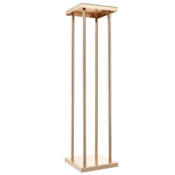 VEVOR Wedding Flower Stand, 10PCS 23.62-inch Column Flower Stand, Floral Stands with Metal Laminate, Cylindrical Cubic Floral Display Rack for Wedding, Party, Birthday, Home, French Gold Stands
