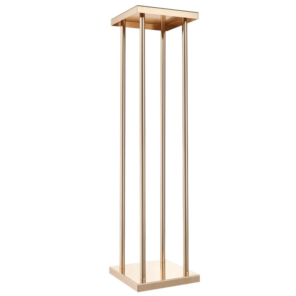 VEVOR Wedding Flower Stand, 10PCS 23.62-inch Column Flower Stand, Floral Stands with Metal Laminate, Cylindrical Cubic Floral Display Rack for Wedding, Party, Birthday, Home, French Gold Stands