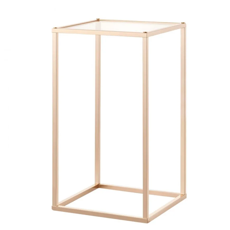 VEVOR Wedding Flower Stand, 10PCS 15.75-inch Column Flower Stand, Floral Stands with Acrylic Laminate, Gold Rectangular Floral Display Rack for Wedding, Party, Birthday, Home, Gold Centerpiece Stands