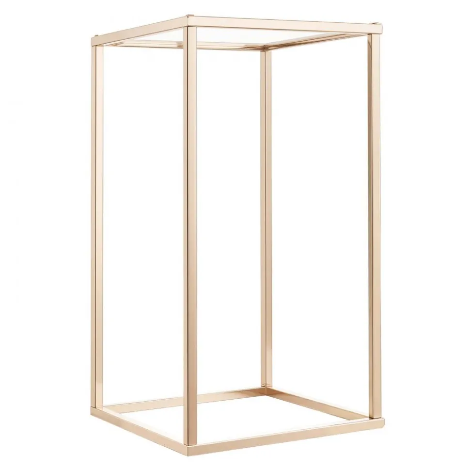 VEVOR Wedding Flower Stand, 10PCS 15.75-inch Column Flower Stand, Floral Stands with Acrylic Laminate, Gold Rectangular Floral Display Rack for Wedding, Party, Birthday, Home, Gold Centerpiece Stands