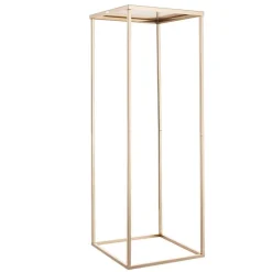 VEVOR Wedding Flower Stand, 10PCS 31.5-inch Column Flower Stand, Floral Stands with Metal Laminate, Rectangular Floral Display Rack for Wedding, Party, Birthday, Home, French Gold Stands