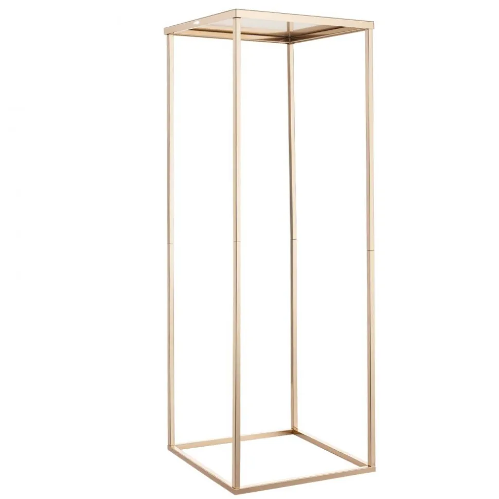 VEVOR Wedding Flower Stand, 10PCS 31.5-inch Column Flower Stand, Floral Stands with Metal Laminate, Rectangular Floral Display Rack for Wedding, Party, Birthday, Home, French Gold Stands