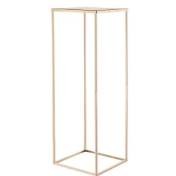 VEVOR Wedding Flower Stand, 10PCS 31.5-inch Column Flower Stand, Floral Stands with Metal Laminate, Rectangular Floral Display Rack for Wedding, Party, Birthday, Home, French Gold Stands