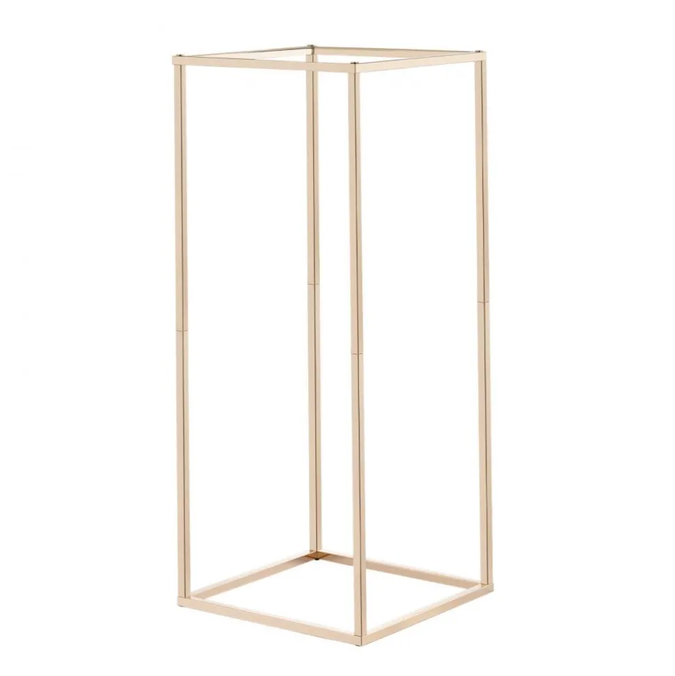 VEVOR Wedding Flower Stand, 10PCS 23.62-inch Column Flower Stand, Floral Stands with Hidden Screw, Rectangular Cubic Floral Display Rack for Wedding, Party, Birthday, Home, French Gold Stands