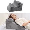 VEVOR Wedge Pillow for Sleeping, 4 Pcs Adjustable Orthopedic Bed Wedge Set, Support Arm Leg Neck Shoulder, Post Surgery Pillow for Back Pain, Acid Reflux, Snoring Relief, Sitting up in Bed, Dark Grey