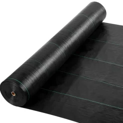 VEVOR Weed Barrier Fabric Heavy Duty, 13x115FT 3.5oz Landscape Fabric, Woven Weed Blocker Fabrics, Garden Fabrics Weeds Barrier, Weeds Control Ground Cover, Geotextile Webbing, Gardening Mat, Black