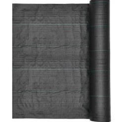 VEVOR Weed Barrier Fabric Heavy Duty, 13x115FT 3.5oz Landscape Fabric, Woven Weed Blocker Fabrics, Garden Fabrics Weeds Barrier, Weeds Control Ground Cover, Geotextile Webbing, Gardening Mat, Black