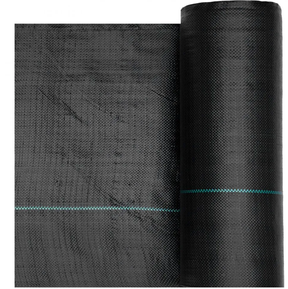 VEVOR Weed Barrier Fabric Heavy Duty, 3x100FT 5oz Landscape Fabric, Woven Weed Blocker Fabrics, Garden Fabrics Weeds Barrier, Weeds Control Ground Cover, Geotextile Webbing, Gardening Mat, Black