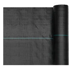 VEVOR Weed Barrier Fabric Heavy Duty, 1.4x50FT 3.2oz Landscape Fabric, Woven Weed Blocker Fabrics, Garden Fabrics Weeds Barrier, Weeds Control Ground Cover, Geotextile Webbing, Gardening Mat, Black