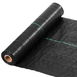 VEVOR Weed Barrier Fabric Heavy Duty, 1.4x50FT 3.2oz Landscape Fabric, Woven Weed Blocker Fabrics, Garden Fabrics Weeds Barrier, Weeds Control Ground Cover, Geotextile Webbing, Gardening Mat, Black