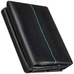 VEVOR Weed Barrier Fabric Heavy Duty, 2 Packs 3x50FT 3.2oz Weed Blocker Fabric, Woven Landscape Fabrics, Garden Fabrics Weeds Barrier, Weeds Control Ground Cover, Geotextile Webbing, Black