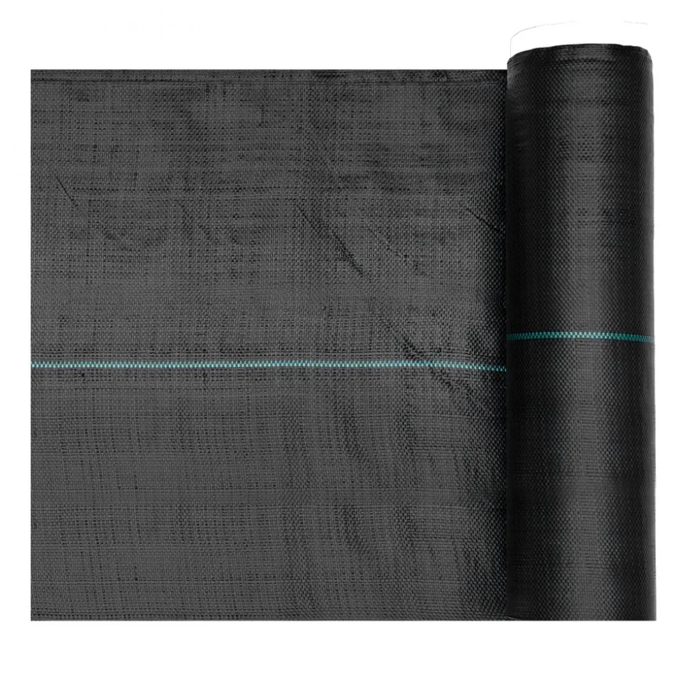 VEVOR Weed Barrier Fabric Heavy Duty, 1.3x100FT 3.2oz Landscape Fabric, Woven Weed Blocker Fabrics, Garden Fabrics Weeds Barrier, Weeds Control Ground Cover, Geotextile Webbing, Gardening Mat, Black
