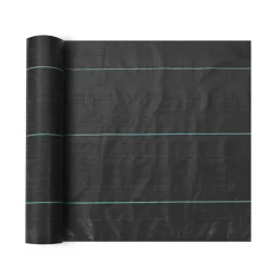 VEVOR Weed Barrier Landscape Fabric, 3.28*164FT Heavy Duty Garden Weed Fabric, Woven PP Weed Control Fabric, Driveway Fabric, Geotextile Fabric for Landscaping, Ground Cover, Weed Blocker Weed Mat, Black
