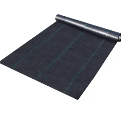 VEVOR Weed Barrier Landscape Fabric, 6 x 250 ft, 4.1 Oz Premium Woven Ground Cover, Heavy Duty PP Material & Easy Setup, Weed Control for Outdoor Garden, Lawn, Driveway, Black
