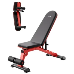 VEVOR Weight Bench, 1200lbs Heavy Duty Stable Weight Bench Press for Full Body Workout, Adjustable Exercise Sit up Bench for Home Gym Strength Training, Flat Bench with Quick Folding & Fast Adjustment